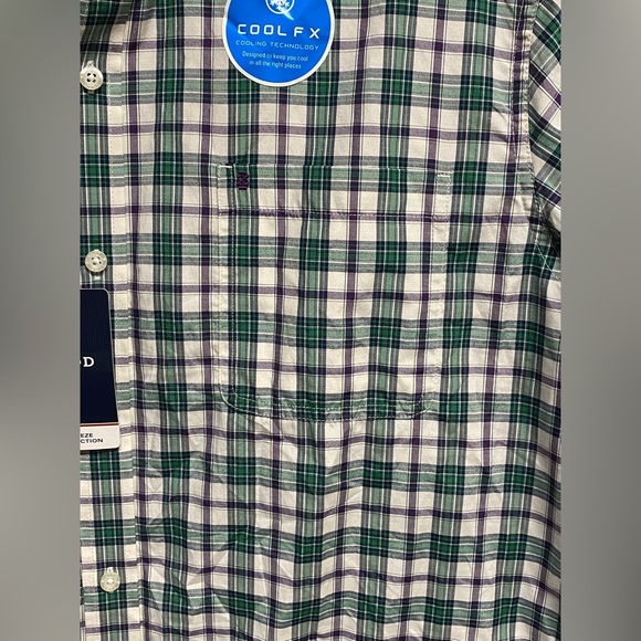 NWT Izod Cool FX Button Down Short Sleeve Shirt SZ XL - Picture 5 of 7